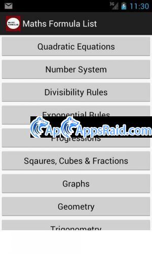 Zamob Maths Formula List