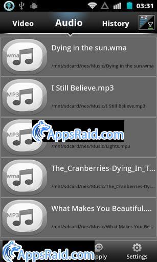 Zamob MP3 WMA WAV Music Player