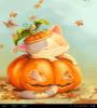 Zamob Pumpkin Kitten Live Wallpaper