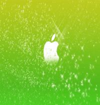 Zamob Apple Logo in Green Glitters