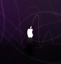 Zamob Apple Logo Purple Waves