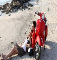 Zamob Couple In Love With Red Motor