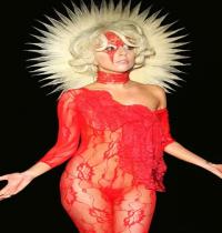 Zamob Lady Gaga In Red Lace