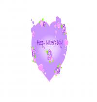 Zamob Purple Heart With Happy Mothers Day