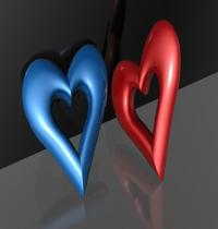 Zamob red and blue heart