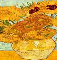 Zamob Vincent Van Gogh Vase with 12 sunflowers